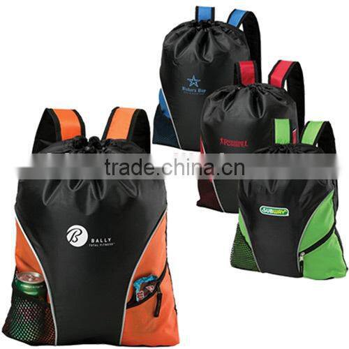 210D Polyester Drawstring Cinch Backpack