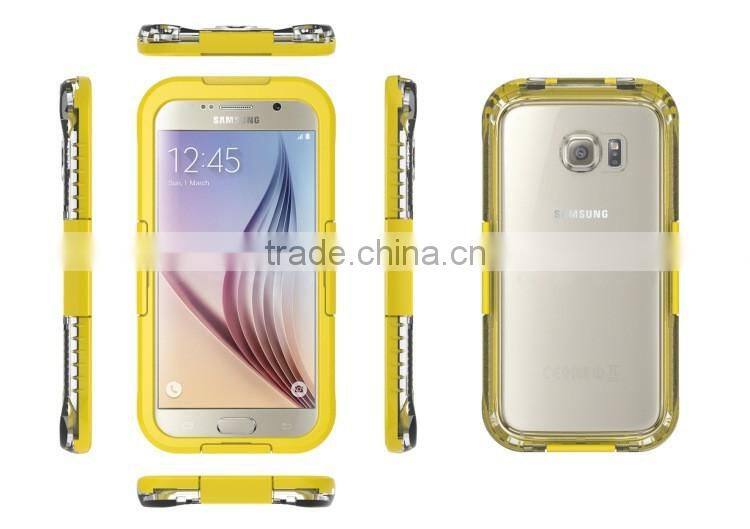 Popular Galaxy S6 Waterproof Case S6 Transparent Screen Protector, Heavy Duty Protective Carrying Cover Case for Galaxy S6