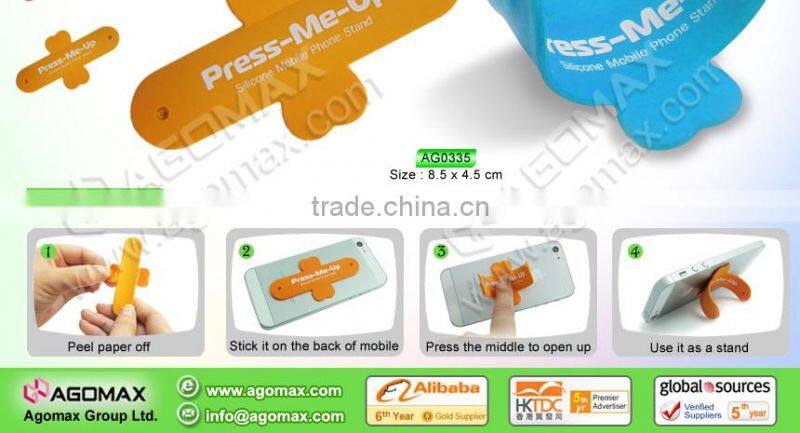 Customized OEM telecom gift silicone phone stand for Samsung