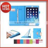 Multifunction stand leather cover folding folio for iPad Air case