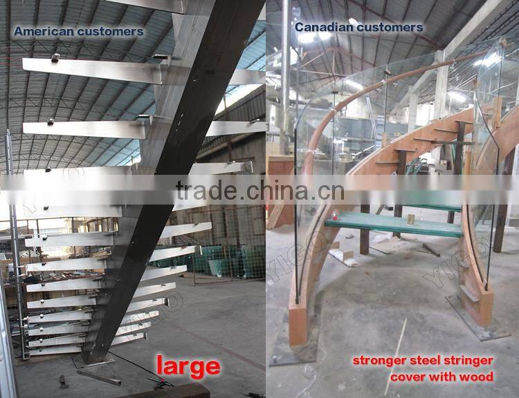 Stainless Steel Staircase Handrail Design / Stainless Steel glass Staircase