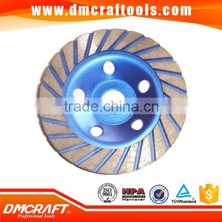 Turbo wave diamond grinding cup wheel