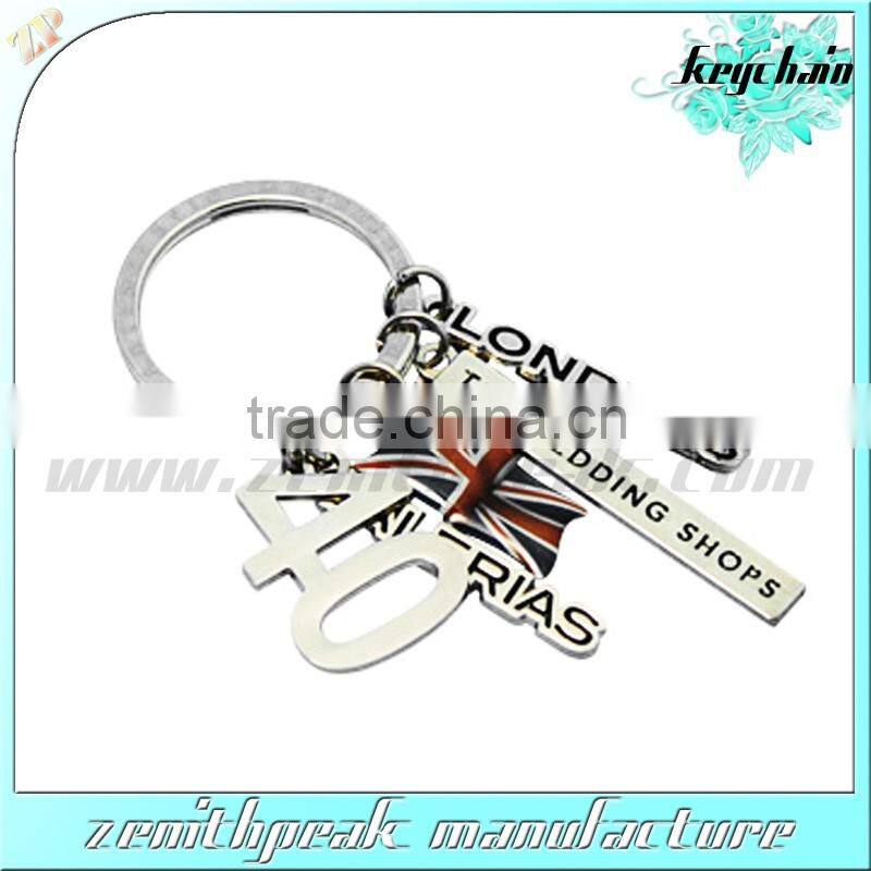 Good quality hard enamel cat keychain custom metal