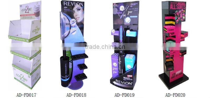 Colorful tray cardboard display with strong solid paperboard tray for supermarket advertising hot sales