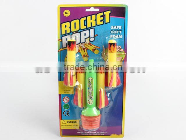 Outdoor pop-up air pump foam stomp flying rocket toy for children