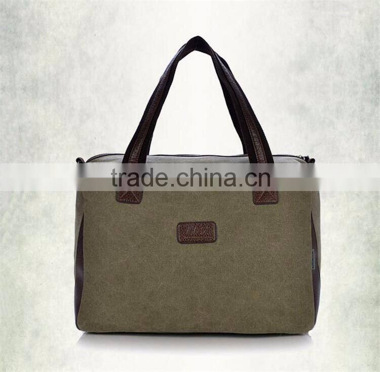 china Supplier Simple Men Daily Use Travel Bag Washed canvas male handbags