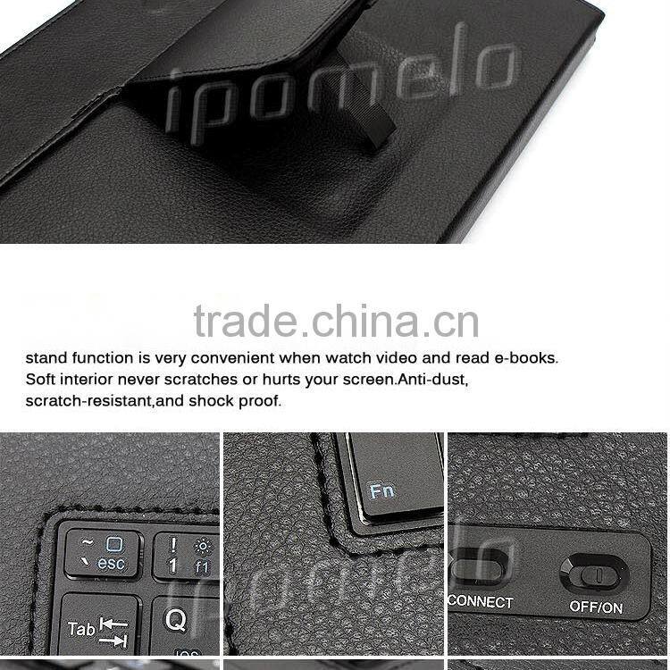 sliding case bluetooth keyboard PU leather tablet universal cover