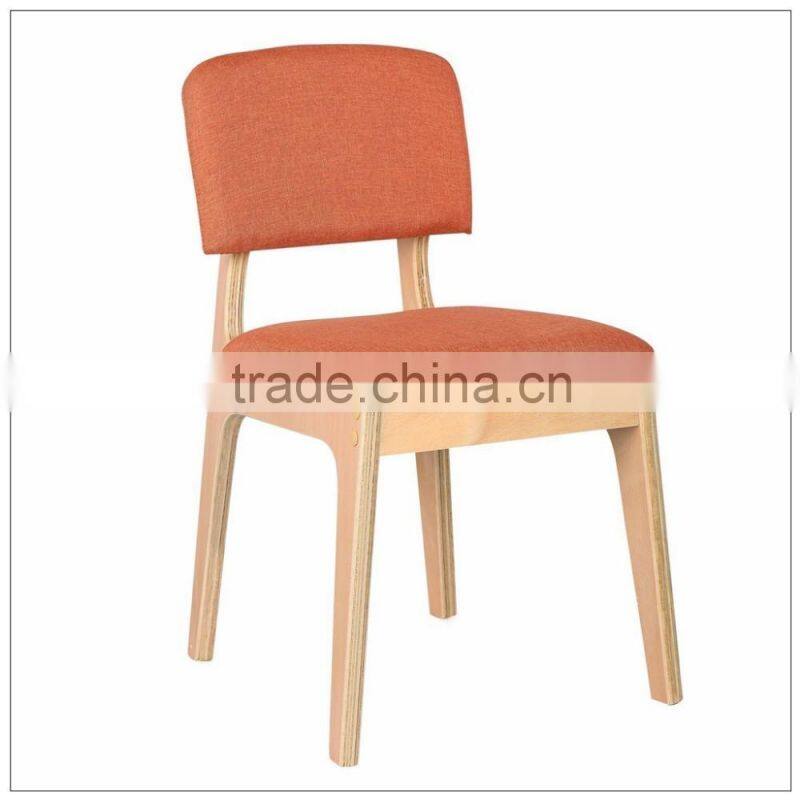 Bentwood Dining Chair with Linen Back Support & Seat