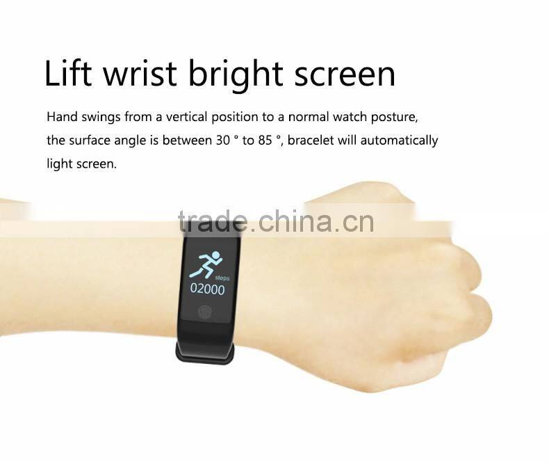 2016 new colorful smart wristbands healthy record data synic to Ios Android smartphones