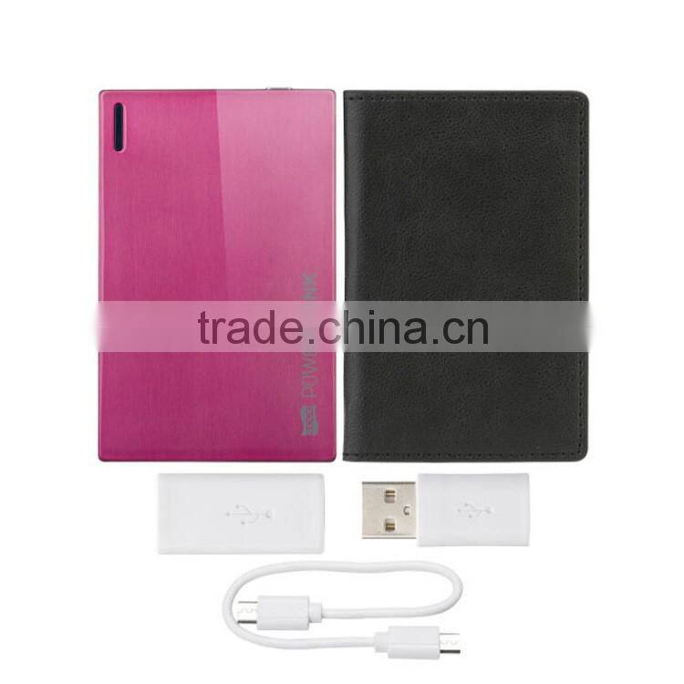 2016 Portable power bank with type-c USB 2200mah 2600mah OEM made by factory