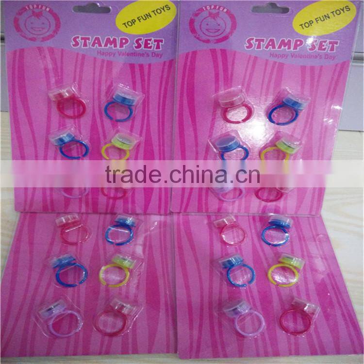 small ring type toy stamps for children