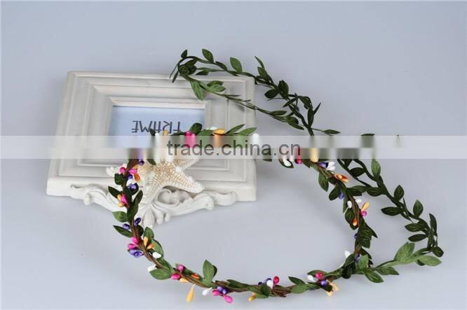 Wedding artificial Flower hair wreath.summer beach gift hair jewelry accessory