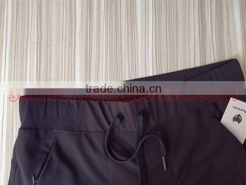 0096 OEM 97%POLYESTER 3%SPANDEX Draw String Women Mesh stitiching Woven Running Jogger Pants