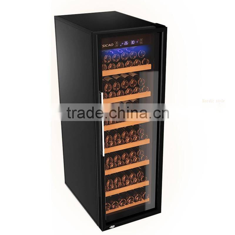 Black Luxury Wine Celler with Single Glass Door
