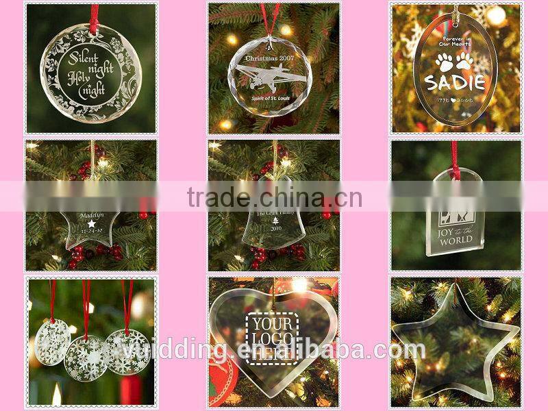 Hanging Glass Arch Shape Ornaments For Christmas Tree Decor