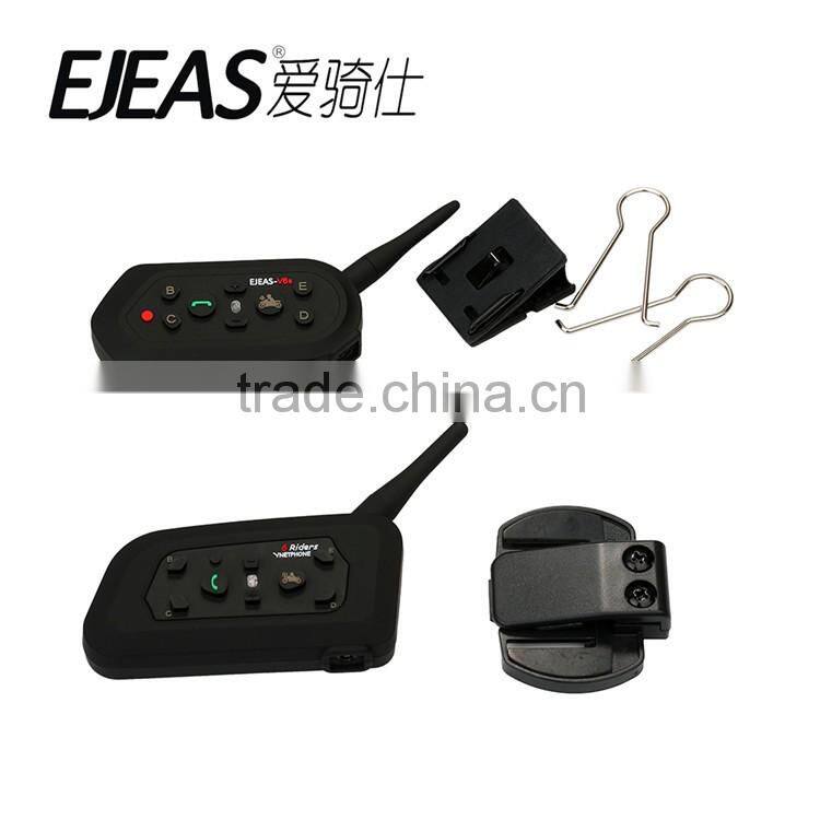 2016 New E6 1200m 6 riders bluetooth multi interphone bluetooth speaker for motorcycle