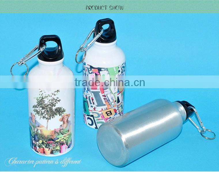 sublimation wholesale aluminum water bottle 400ML White/Sliver (LH-12)