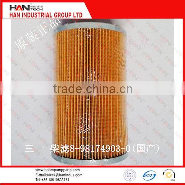Sany oil filter 8-98174903-0 concrete pump spare parts Sany, Zoomlion pump