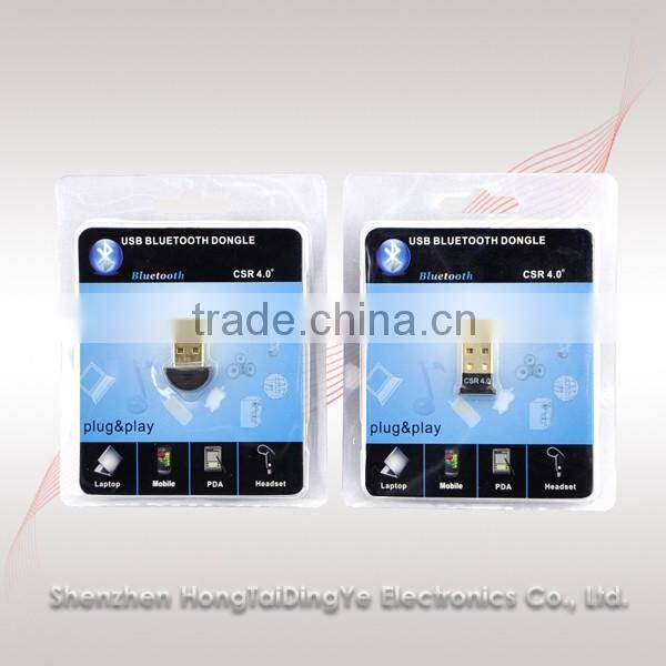 Mini USB Bluetooth V4.0 CSR Wireless Adapter Dongle Backward compatible with Bluetooth 4.0 LE/3.0+HS/2.1+EDR HT-D4M