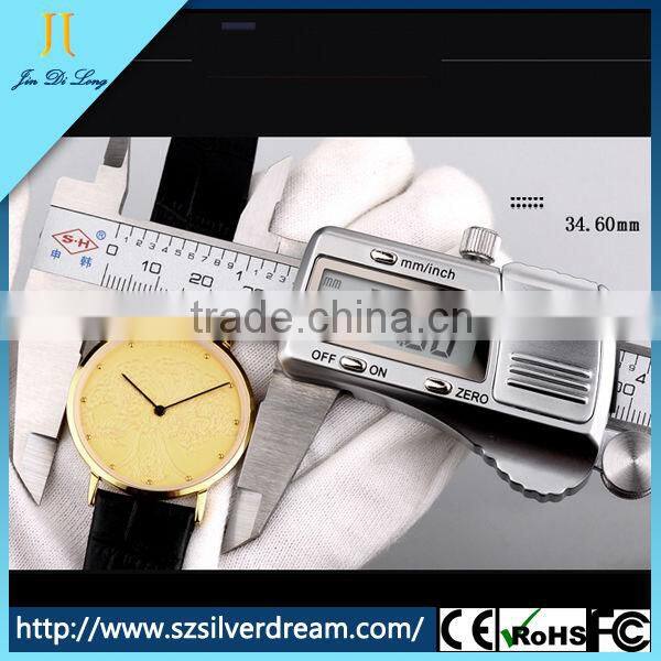 2015 New trend gold quartz couples simple design watch