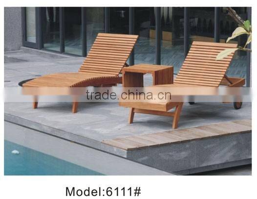 Outdoor wooden sun lounger garden wooden sunbed chairs