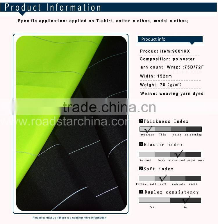 High viz reflective stripe shirts fabric