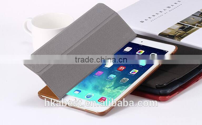 IFC002 Super Slim Smart cover case for apple ipad air 2 case/ ipad 6 case,ultra flip leather stand cases,can print custom logo