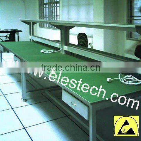 ES14101 glossy/dull black gray antistatic rubber table mat ESD table mat