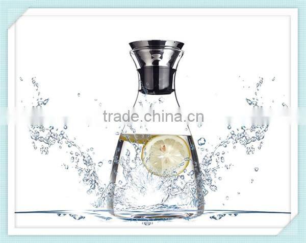 Borosilicate double wall tea glass bottle heat-resistant double wall glass pitcher with high quality