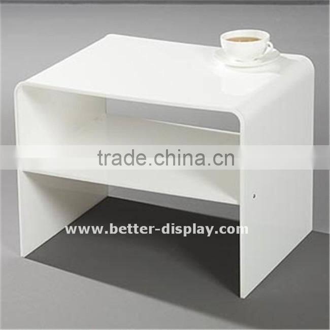 high quality white acrylic side table