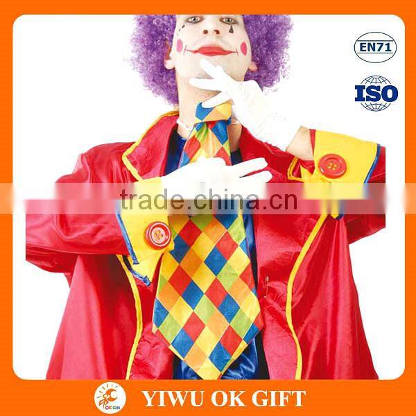 Taffeta colourful clown funny christmas ties, magic twist tie, knitted tie for performance