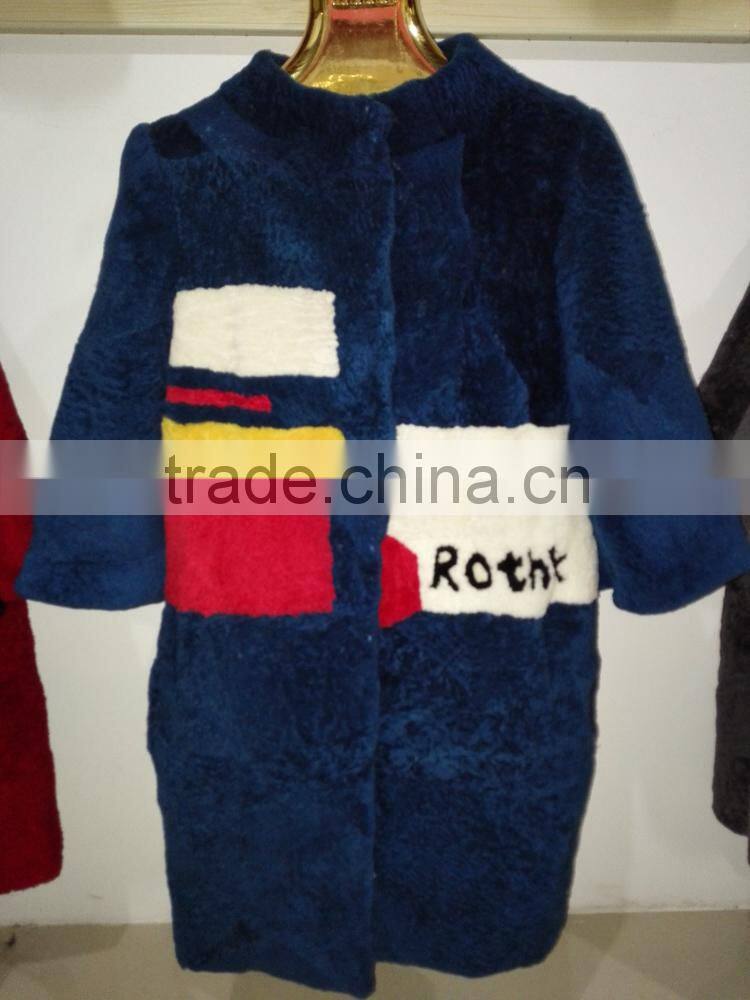 DIY fur coat with lamb fur DIY letters