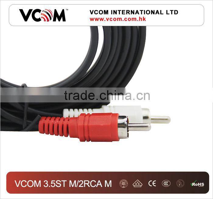 2015 Top Selling 3.5mm Jack AV Cable to 2 RCA Cable