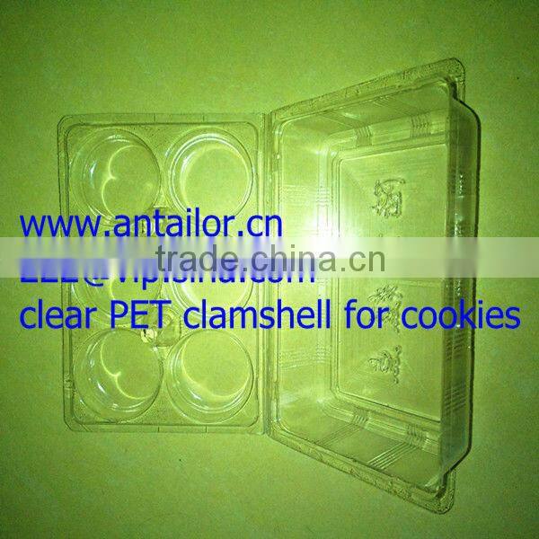 plastic thermoform food container with compartment