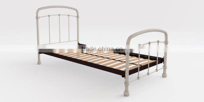 Brushed silver plated bedstead