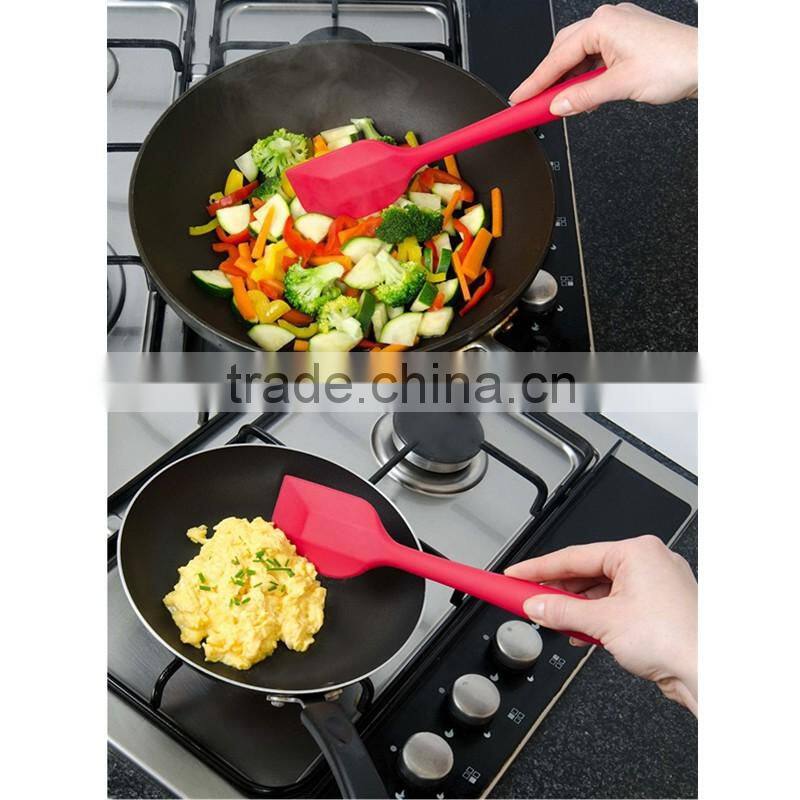 3-Piece Silicone Spatula Set - 2 Large & 1 Small Heat Resistant Cooking Utensils