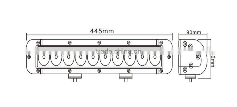 High Quality 100 watt 17inch LED lights bar 12v offroad auto 100w led working light for car