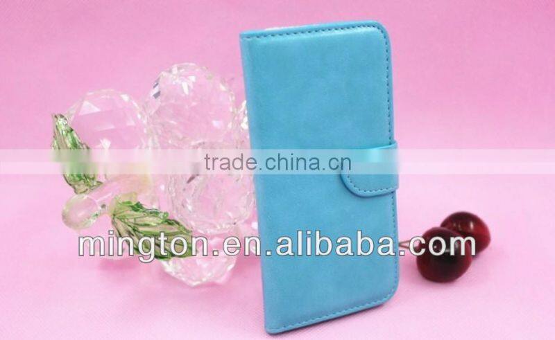 Wallet card-slot pu leather cell mobile phone case for iphone 5
