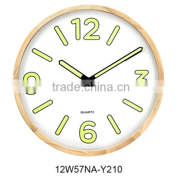 Home Fancy Decorative Cutomized Logo Wooden Wall Clock