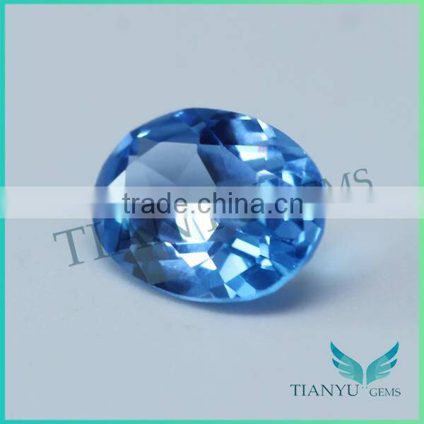 aaa quality 107# oval shape dark sapphire blue lab creat spinel