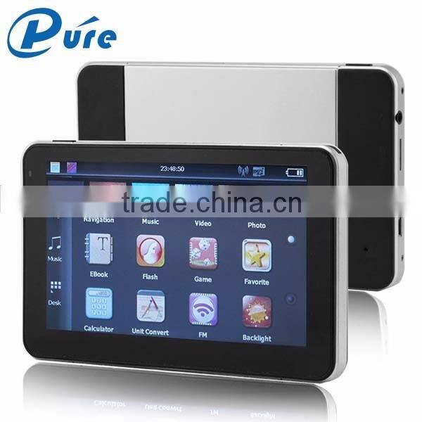 5" Car GPS Navigator 4GB Flash 480*272 Display Solution Multimedia with Rear View Camera
