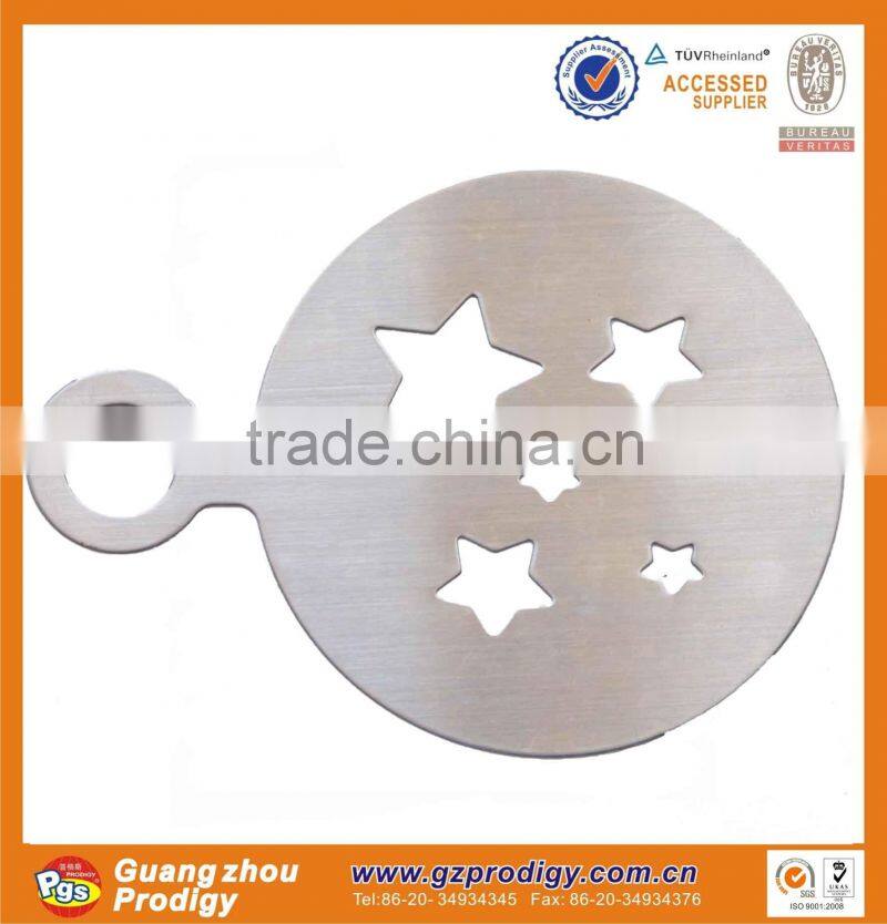 stainless steel cappuccino decorating coffee stencils set