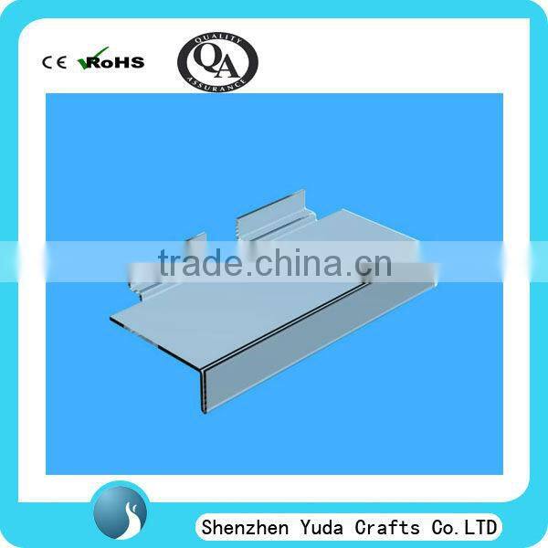 Acrylic Shelf Slatwall Acrylic Shelf Clear Wall Mounted Plastic Slatwall Display Shelf for Sunglasses