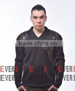 sweater knit fabric OEM Service shetland wool plain mens cardigans jacket