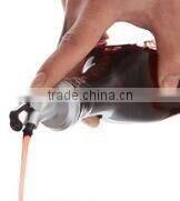 Clear Lucency Glass oil vinegar bottle square with press lid