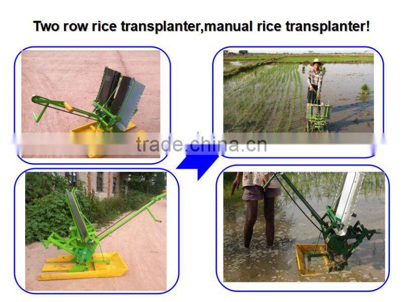 hot sale agriculatural 2 rows manual rice transplanter for sale