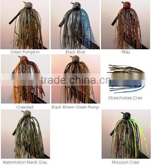 Artificial 21g Green Pumpkin Fishing Jig Heads