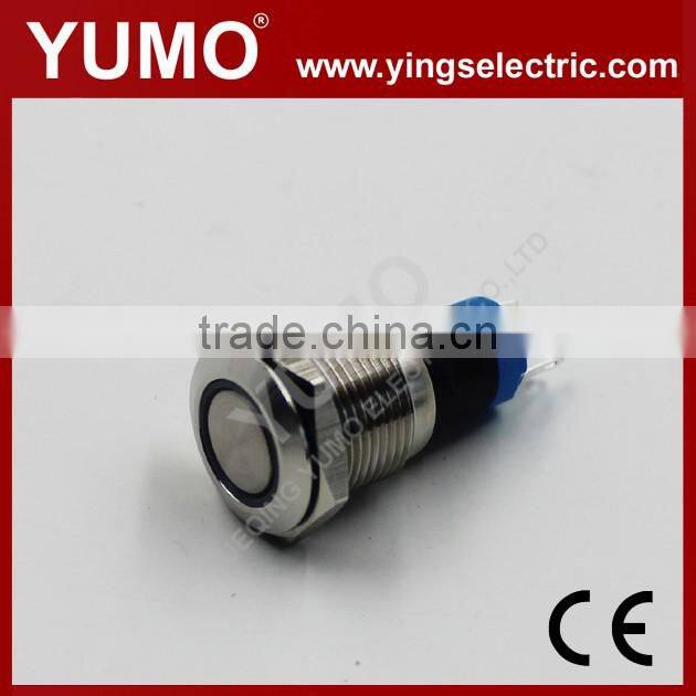 Hot sale LA16JSF ROHS 16mm flat round with ring LED IP65 pin terminal 3A/250VAC push button switch push button music boxes