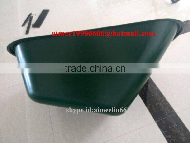 china plastic wheelbarrow tray 10cbf and 140L big capacity