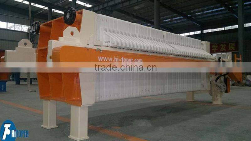 Filter press for waste water in types of food packaging